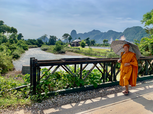 Monk Taking a Walk Print