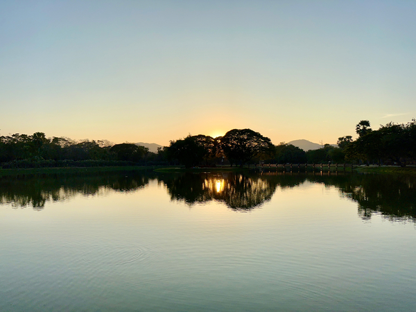Sunset Hiding Reflection Print