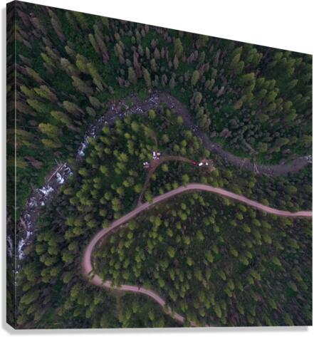 Creek Camping Canvas Print