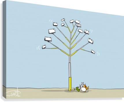 Selfie Tree Canvas Print