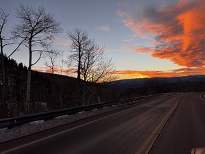 Fire over the pass
