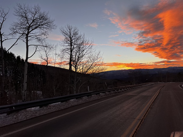 Fire over the pass Print