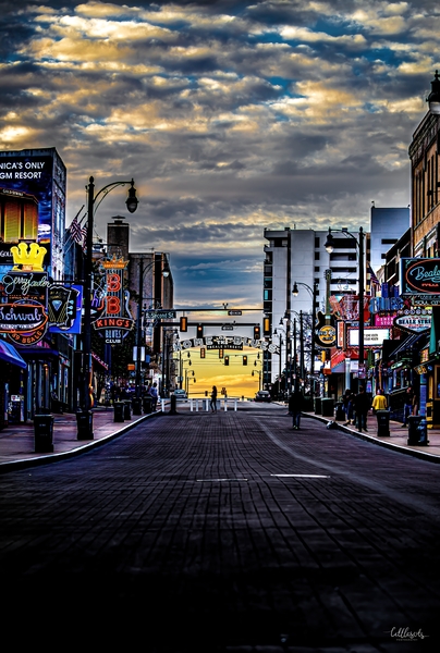 Sunset on Beale Print