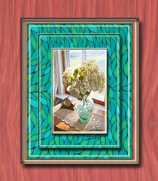 Hydrangeas in Window TF 14 x 16 Print