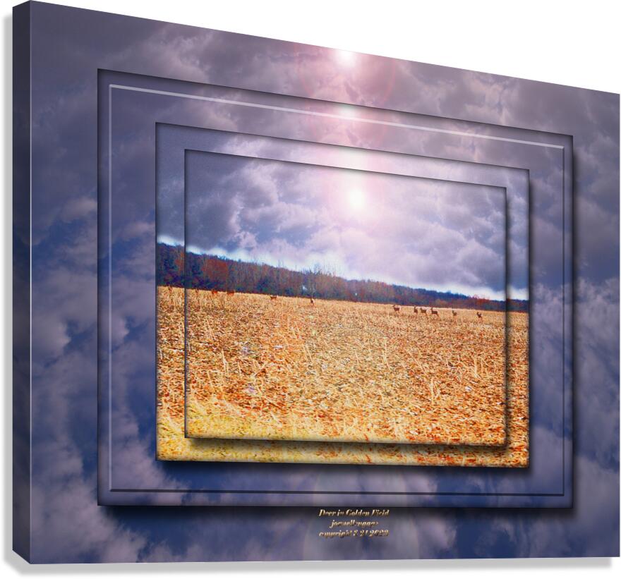 Deer with Cloud Background TF Canvas Print