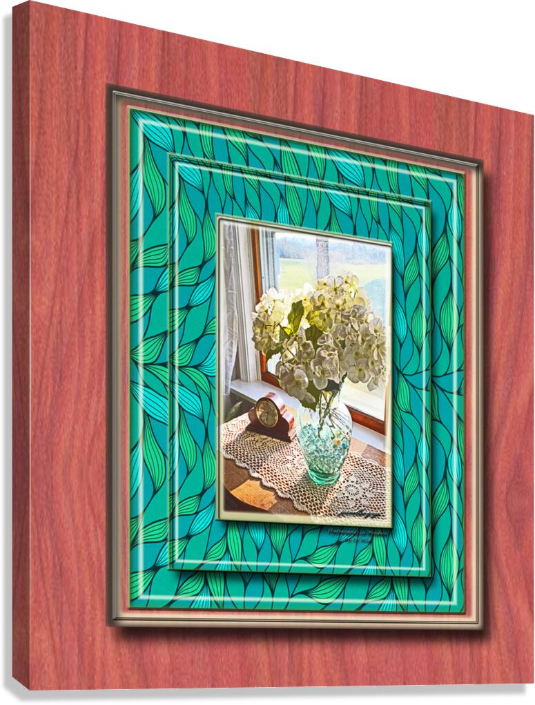Hydrangeas in Window TF 14 x 16 Canvas Print