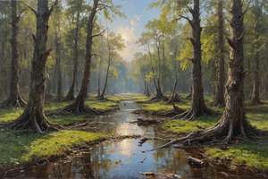 Tranquil Forest Stream Landscape