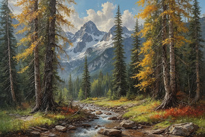 Autumn Serenity in a Mountain Landscape