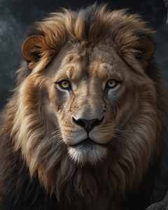 Majestic Lion Portrait