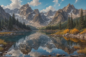 Tranquil Mountain Reflection in a Serene Lake