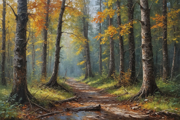 Autumn Forest Pathway Print