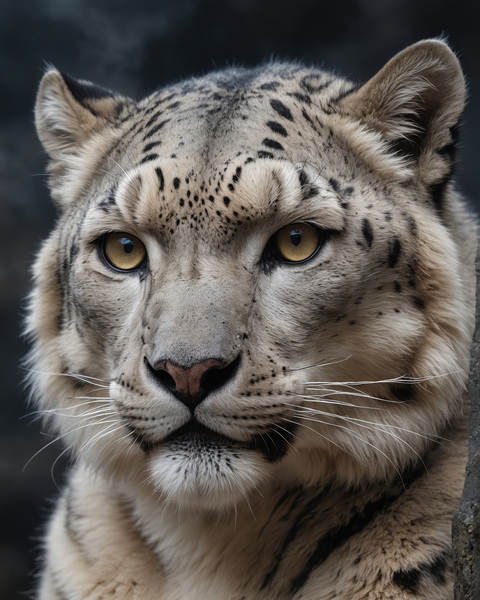 Majestic Snow Leopard Portrait Print
