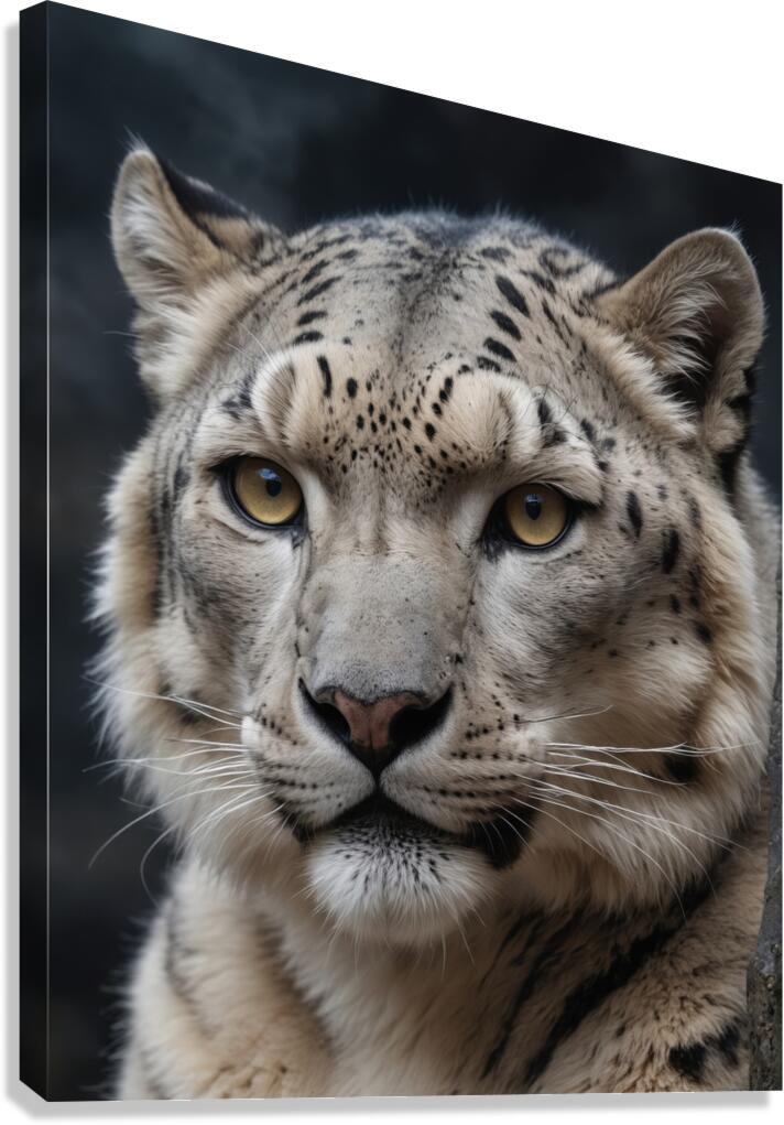 Majestic Snow Leopard Portrait Canvas Print