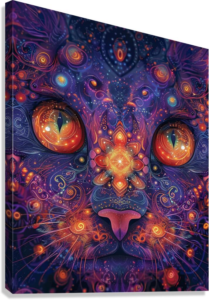 A psychedelic swirling vortex mandala pattern Canvas Print