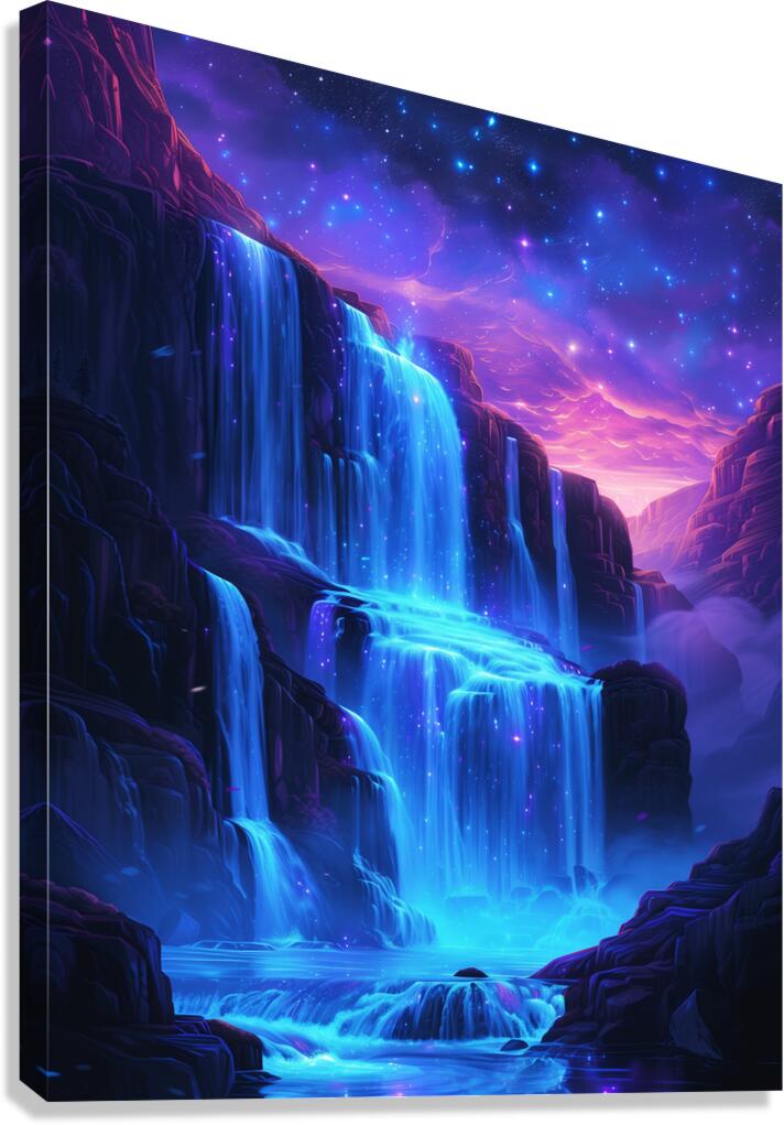 Rainbow waterfall  Canvas Print