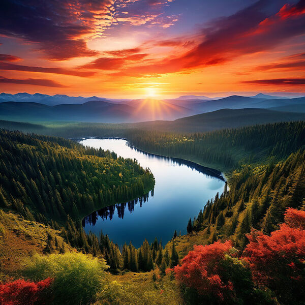 Natures Tapestry: A Journey of Tranquility and Wonder Print