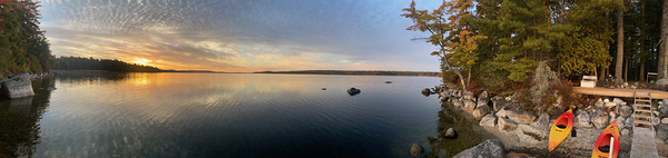 Sunrise at Remote Cabin Maine by Aaron Pearlman Photography