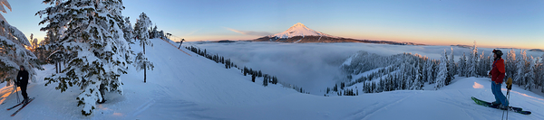 Ski Bowl Triple Mountain Alpenglow by Aaron Pearlman Photography