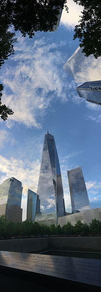 WTC  1 with Memorial by Aaron Pearlman Photography