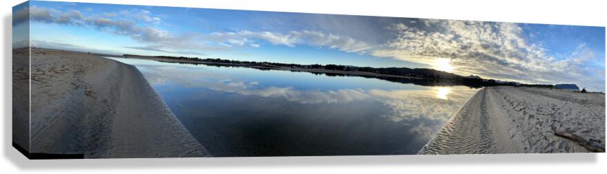 Necanicum River Reflection Seaside OR Canvas Print