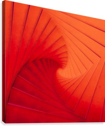 Composition Vermillon Canvas Print