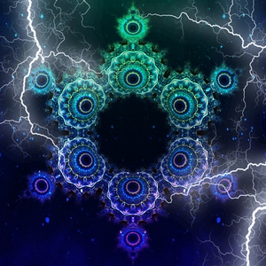 Electric  Psychedelic Snowflake