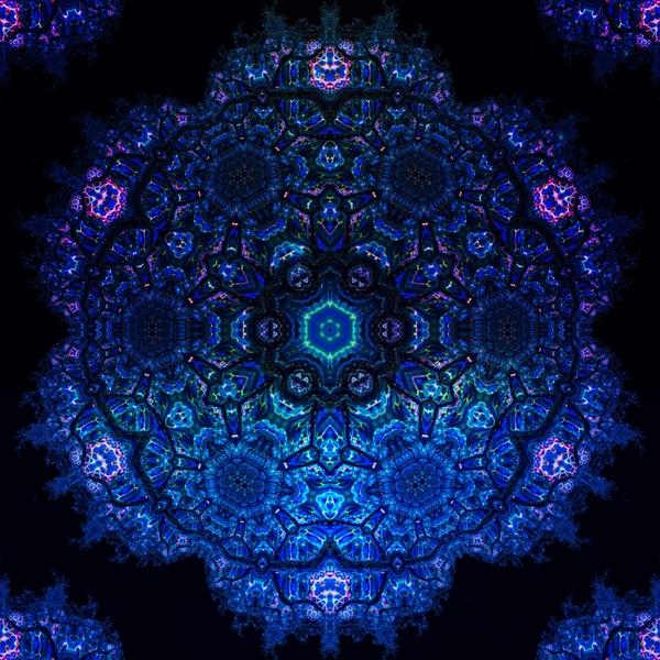 Blue Burst Print