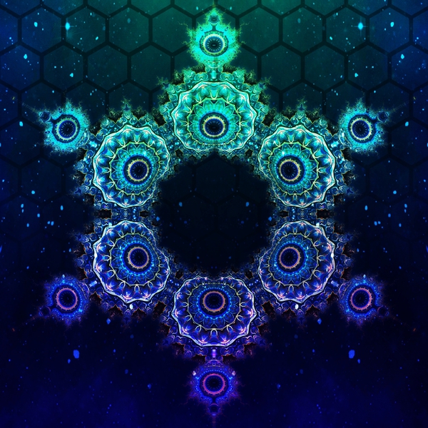 Psychedelic Snowflake by Kollmann Artworx