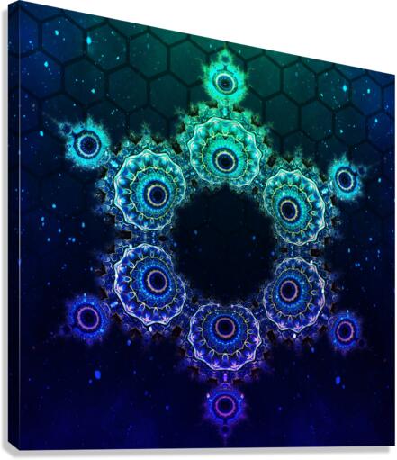 Psychedelic Snowflake Canvas Print