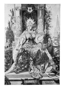 Found and Restored - Europe - 1888 Panorama of Nations - Book Etching