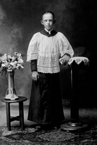 Found and Restored - Gothic Altar Boy - Found as a Antique Photo