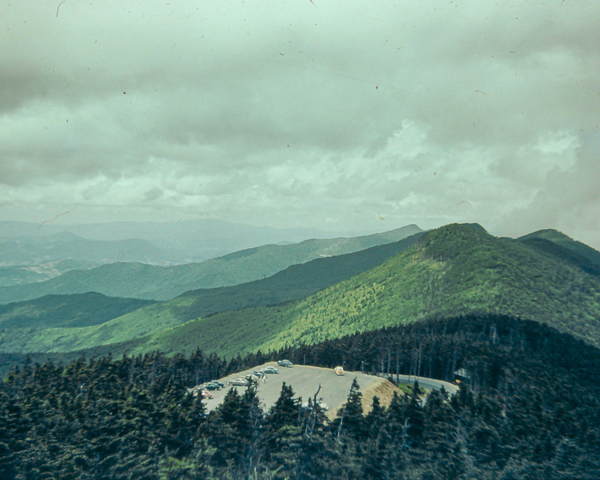 Found and Restored - Mountain Parking - 1940s Kodachrome Slide Print