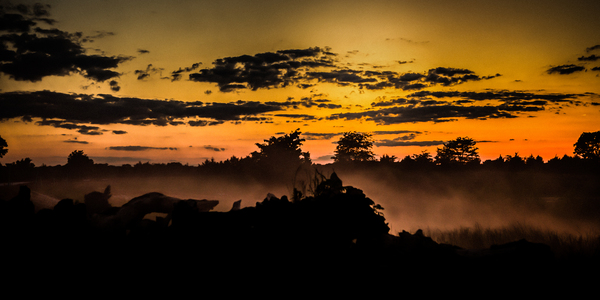 Nature Photography - Smokey Sunset - Wentzville MO Print