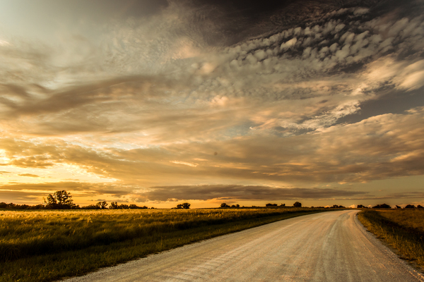 Nature Photography - Sunset Road - Quail Ridge Park MO Print