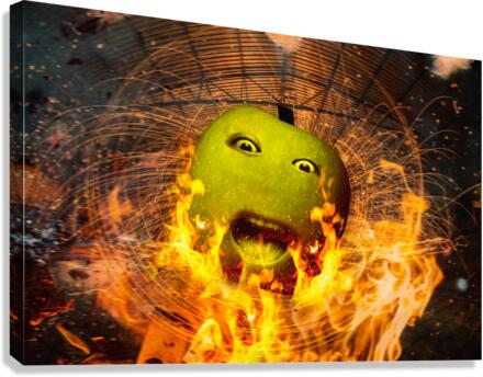 Fire Apple Canvas Print