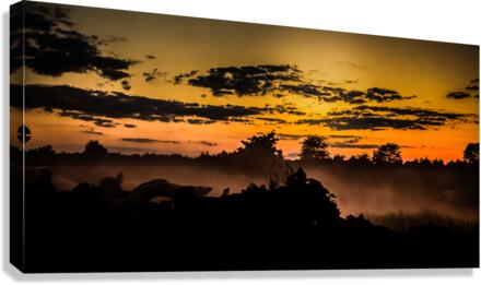 Nature Photography - Smokey Sunset - Wentzville MO Canvas Print