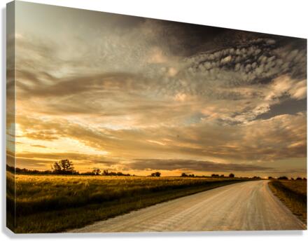 Nature Photography - Sunset Road - Quail Ridge Park MO Canvas Print
