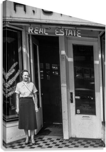 Found and Restored - O.G. Real Estate Agent - Kodachrome Slide Canvas Print