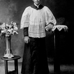 Found and Restored - Gothic Altar Boy - Found as a Antique Photo