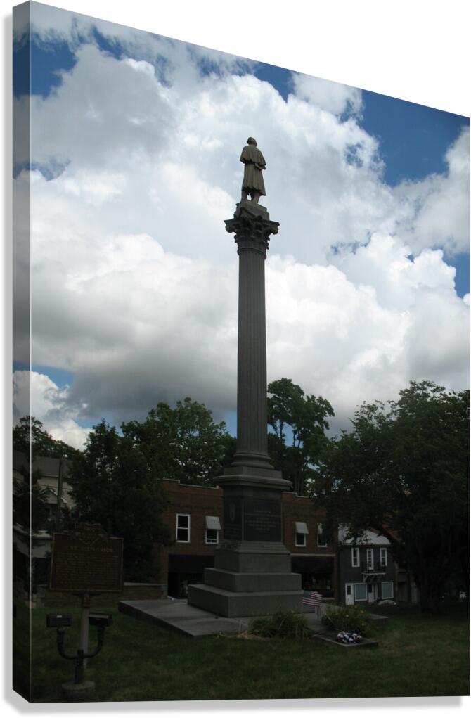 BIRCHARD LIBRARY STATUE Canvas Print