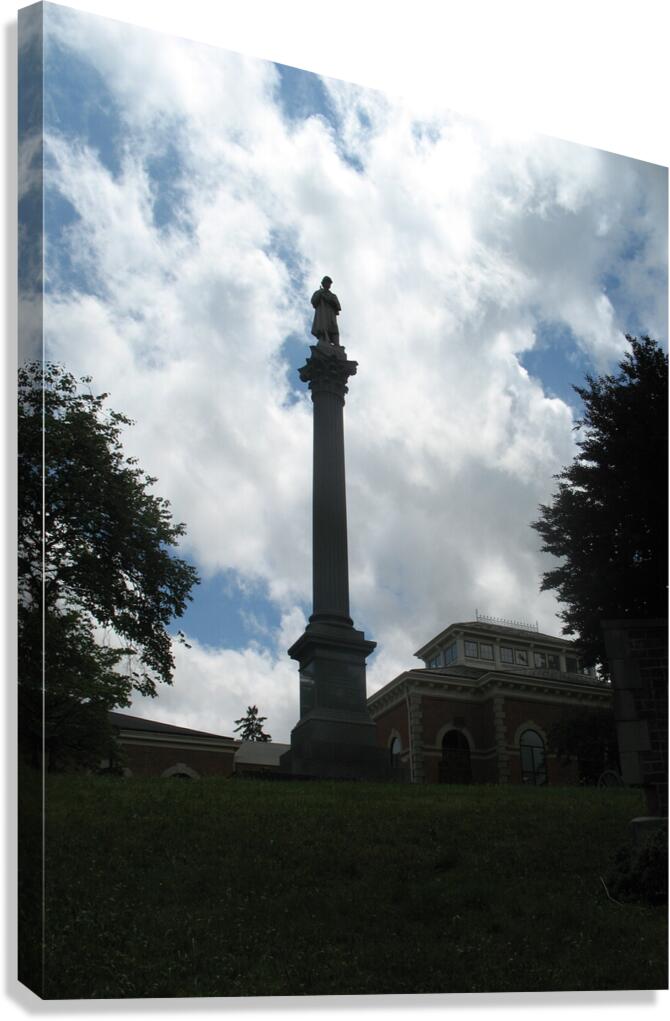 BIRCHARD LIBRARY STATUE Canvas Print