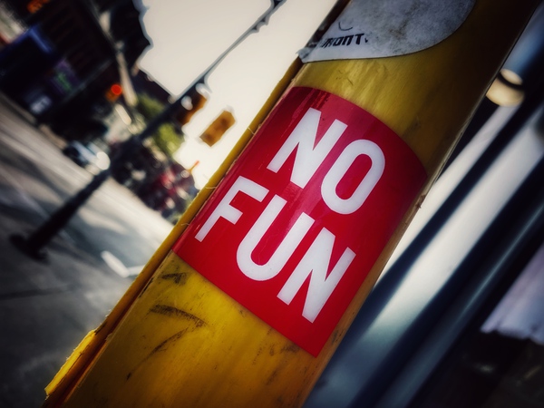 No Fun Message Print