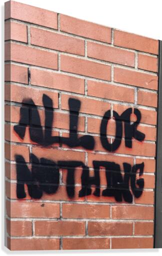 All or Nothing Canvas Print