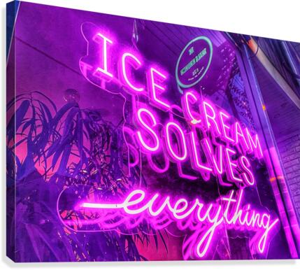 Ice Cream Message Canvas Print