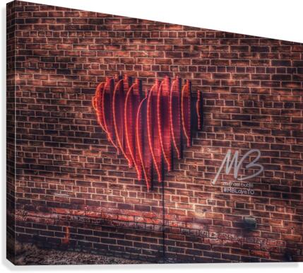 Split Heart Canvas Print