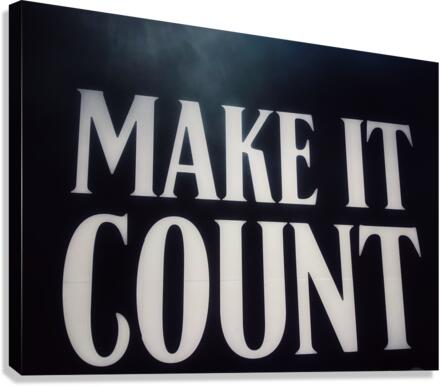 Make it count Canvas Print