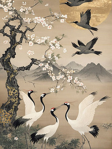 Harmony of Cranes at Dawn