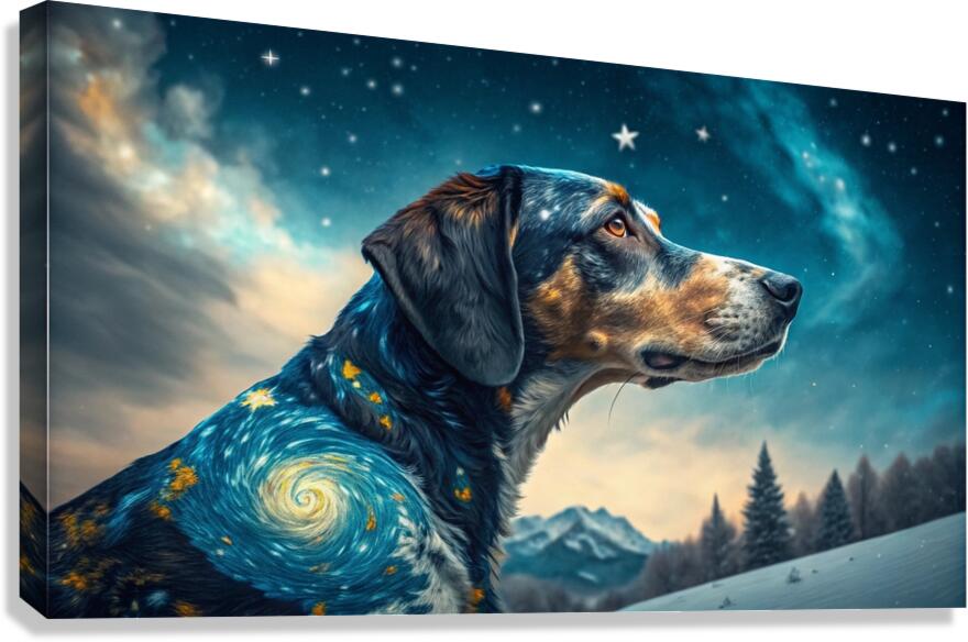 Cosmic Canine Canvas Print