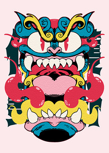 Creative Anime Wall Art | Japanese Devil Mask 06