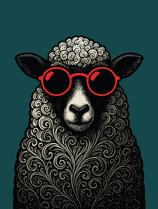 Cool Sheep Wall Art Poster